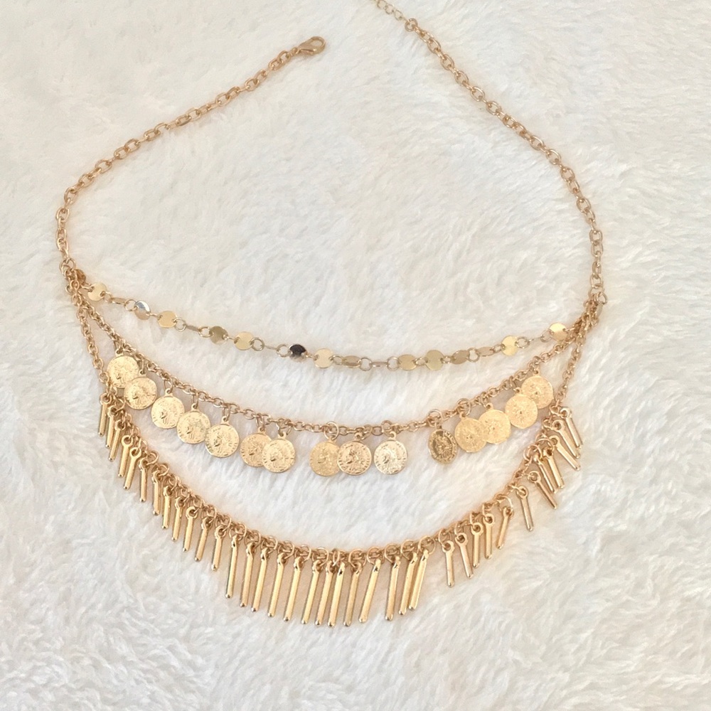 Gold layered necklace